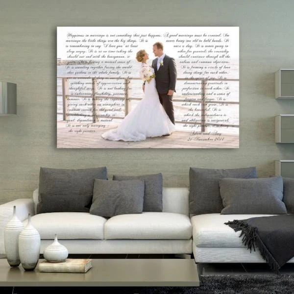 1st Anniversary Gift - A Personalized Word Art Canvas
