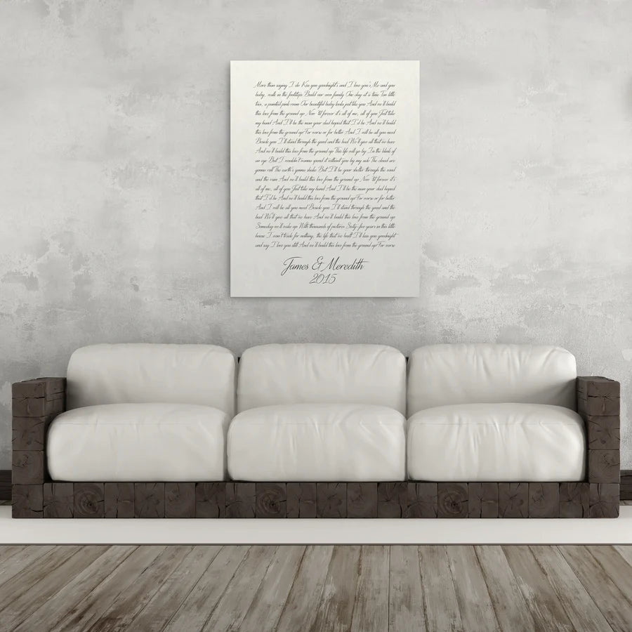 Personalized Vows And Name Canvas